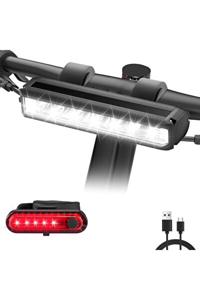 Choice1 Black 1-Pack/2-Pack Bicycle Front Light, Rechargeable, Ultra-Bright B...