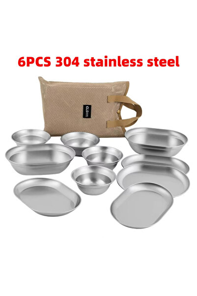 Choice3 10PCS NOBANA Outdoor Portable Plates Camping Dinnerware Set with Poli...