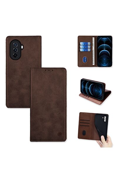 Sonique Θήκη Πορτοφόλι Vintage Magnet Wallet Huawei Nova Y70 Καφέ