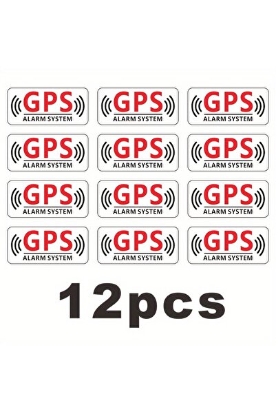 Choice مجموعة من 12 ملصق تحذير لنظام إنذار GPS، ملصقات مضادة للسرقة للسيارات ...
