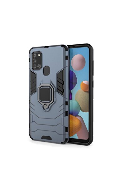OEM Ring Armor Kickstand magnetic car holder Samsung Galaxy A21s Μπλέ
