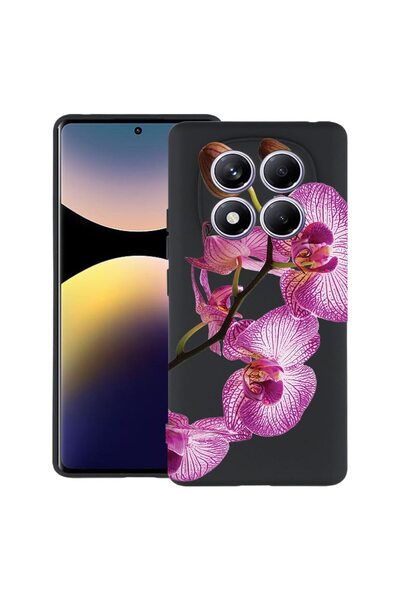 bestcase Ултра тънък TPU калъф, флорален дизайн, орхидеен розов, за Xiaomi Re...