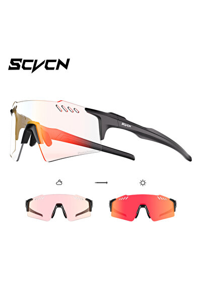 Choice11 نظارات رياضية متغيرة اللون RED-01 SCVCN بدون إطار للتنزه وركوب الدرا...
