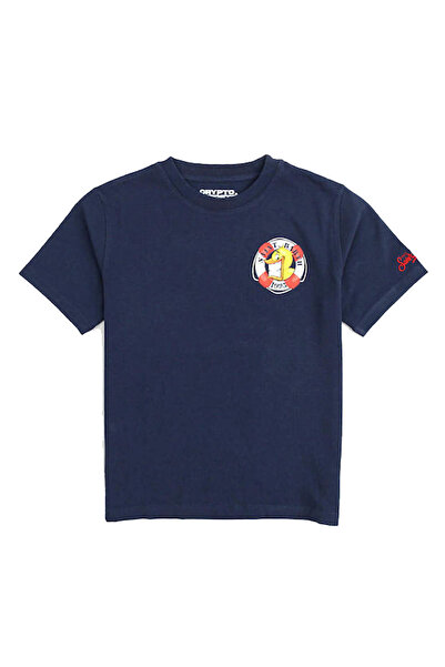 MC2 Saint Barth Tricou clasic din bumbac cu mânecă scurtă pentru bărbați, măr...