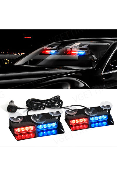 Choice6 أضواء LED حمراء وزرقاء 2 في 1 للسيارة، مصابيح تحذير وامضة للطوارئ، شر...