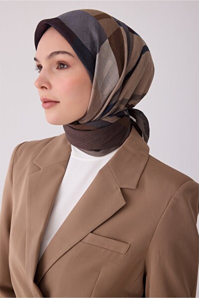 Belli Geometrik Desen Fresh Rozy Eşarp