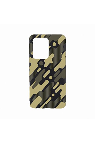 bestcase Силиконов калъф, съвместим с Xiaomi Redmi Note 11T Pro, зелен камуфл...