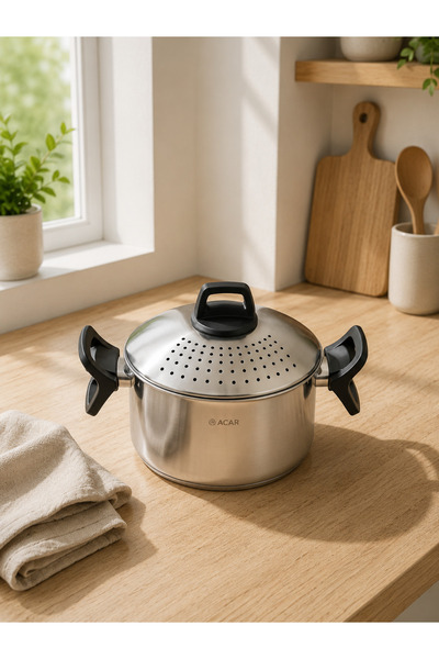 RUBİ PORSELEN Karat 20 cm Steel Pasta Pot