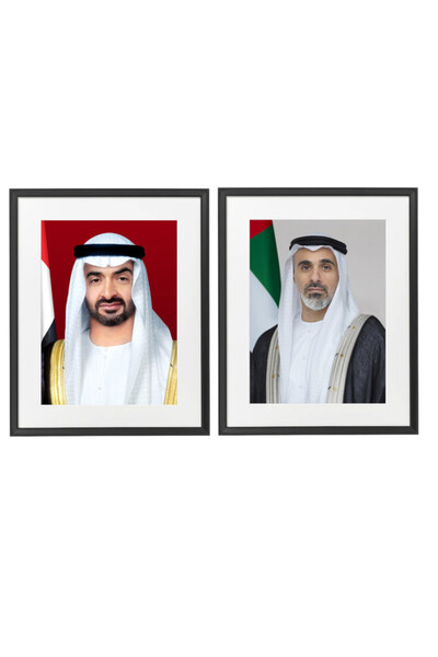Boomah Accessories لوحة رسمية من قطعتين لشيخ محمد بن زايد النهيان وشيخ خالد ب...