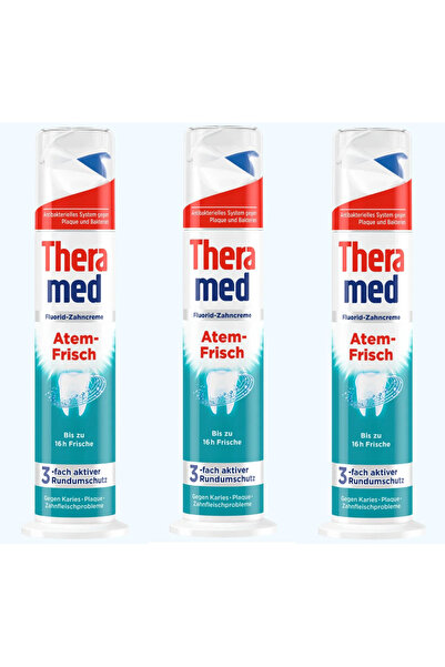 Theramed Atem-Frisch Fluoride Toothpaste for 16 Hours of Fresh and Clean Brea...