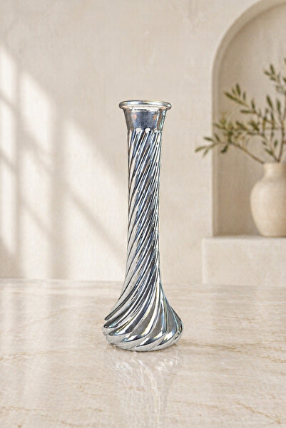 rova tr Berrak Series Luxury Glass Titanium Plated Vase – Decorative Vase _Çe...