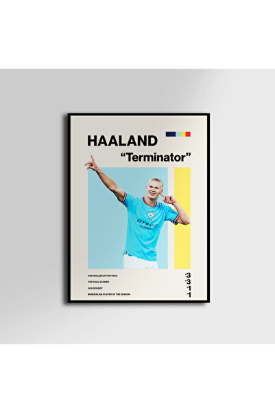 Boomah Accessories Erling Haaland Poster with Frame 30x40cm