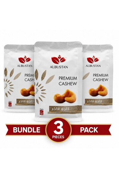 Aljwad Albustan Premium Cashews 130g (Pack of 3) – Roasted Crunchy Cashew Nut...