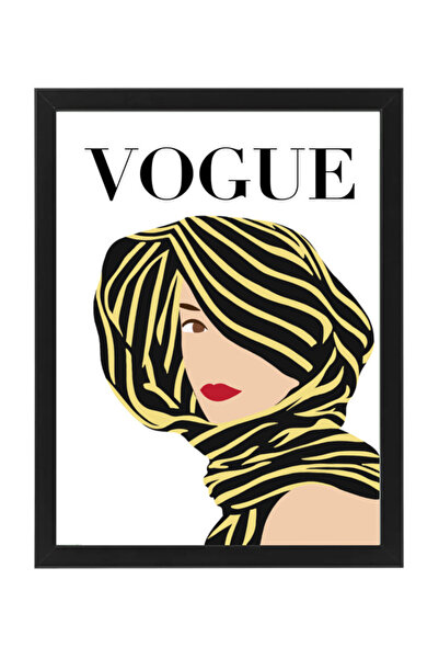 Boomah Accessories Vogue Fashion Girl Design Abstract Wall Art Poster with Fr...