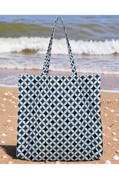 Ays Quilt Cepli Plaj Çantası – Hafif ve Geniş İç Hacimli Tote Bag