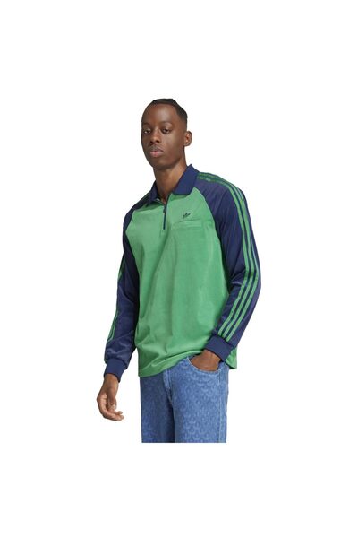 adidas Ανδρικό Μακρυμάνικο Βελουτέ Πόλο Στυλ 70s S