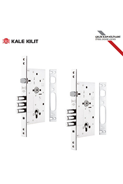 KALE Monoblok Çelik Kapı Kilidi - Krom (Sn Nikel Silindirli) 68 Mm 252R0000019