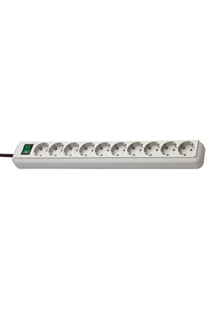Brennenstuhl Prelungitor cu 10 prize, 3m H05VV-F 3G1,5 Alb