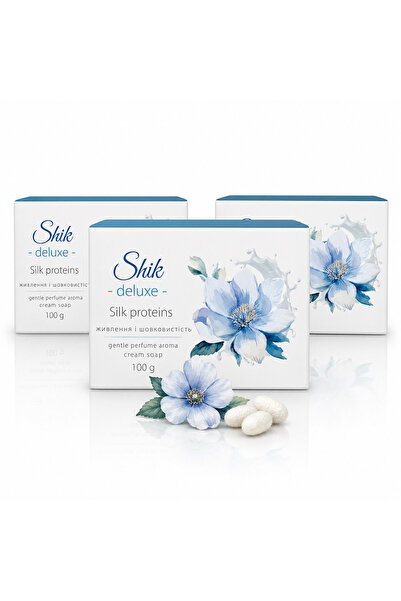 shık Set 3 săpunuri cremă Deluxe® Silk Proteins, 3 x 100 g – cu parfum floral...