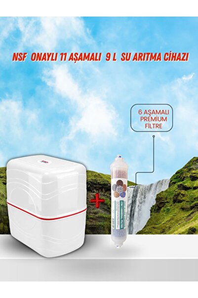Aqua NSF ONAYLI 11 AŞAMALI 9L BEYAZ SU ARITMA CİHAZI
