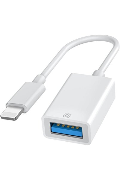 Derwell İpad iPhone Hızlı Şarj ve Veri Transferi OTG Adaptör Lightning Erkek ...