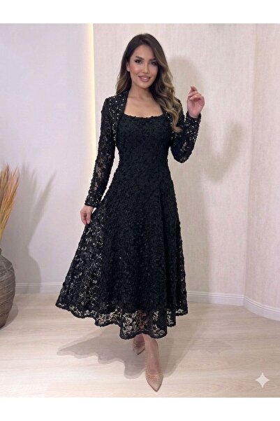 Pyramid masterpieces Nasaiy Evening Dress in Sudanese Black Color for a Luxur...
