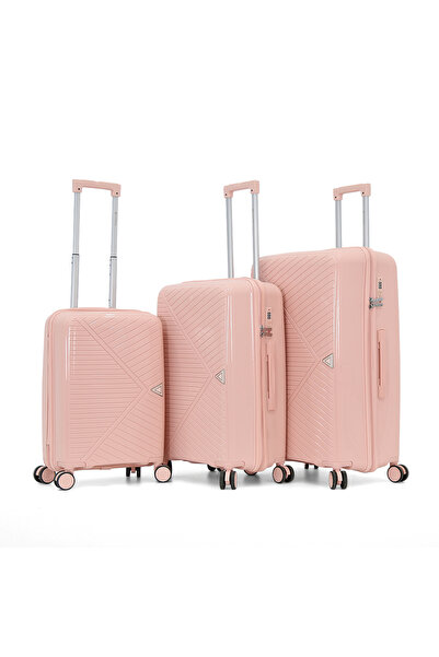 genric 3 Piece PP Hard Shell Luggage Set – Lightweight Travel Suitcase Set wi...