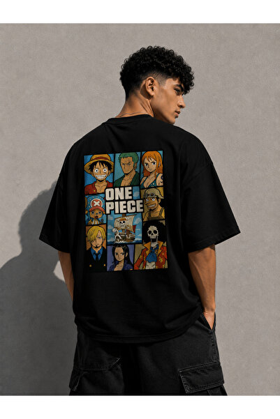 Nulivez One Piece Oversize Unisex T-Shirt – Straw Hat Pirates Anime Printed T...