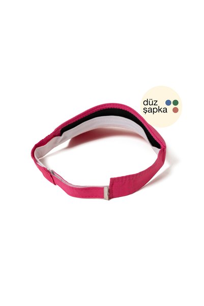düz şapka studio Flat Hat |   Pink Visor Hat - Tennis Hat - Minimalist, No Logo and No Text