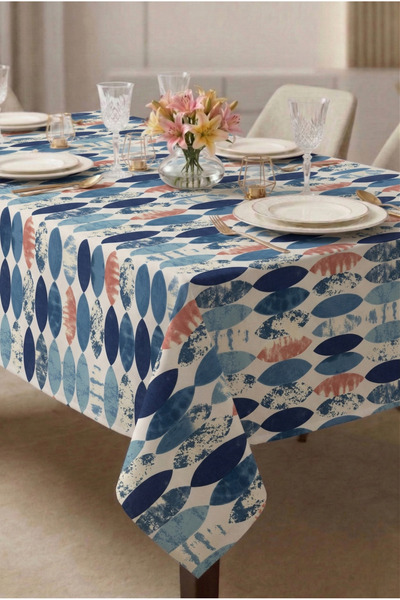 Soft Kare Duck Fabric Liquid-Proof Tablecloth– Stain Resistant ,Erasable,Deco...