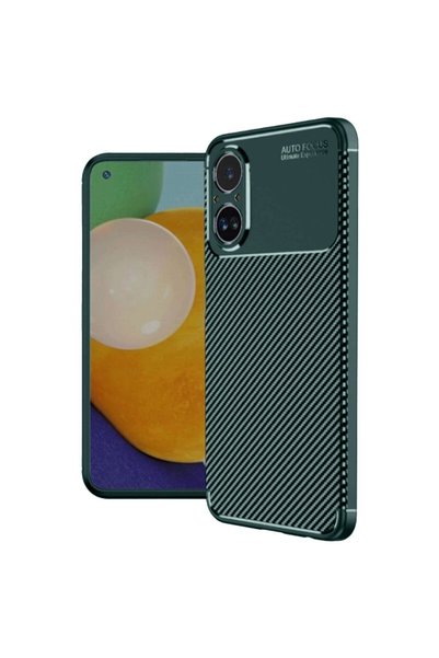 atastore2017 Realme 12 Lite Case Auto Focus Carbon Cover - Dark Green