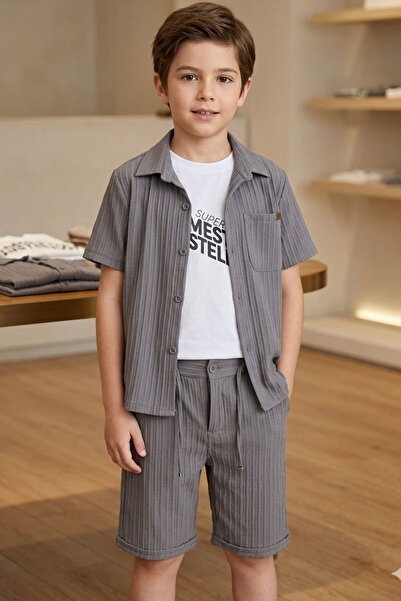 Trend Mix Kids Set 3 piese pentru băieți cu vârste între 6-15 ani: cămașă, pa...