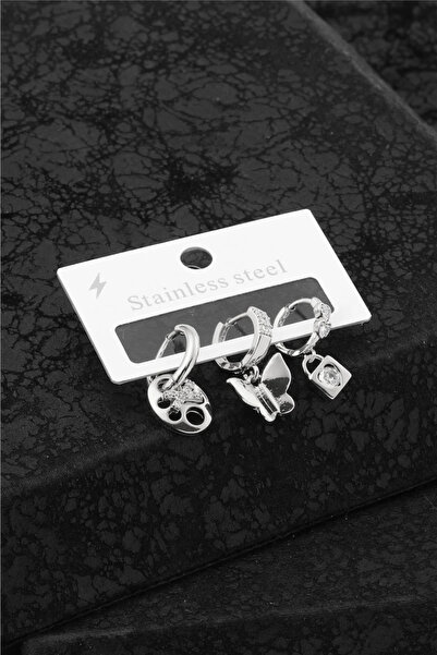ÖZÇTAKI 316 L Stainless Steel - Anti-Allergic - Non-Tarnish - Zircon Stone - ...
