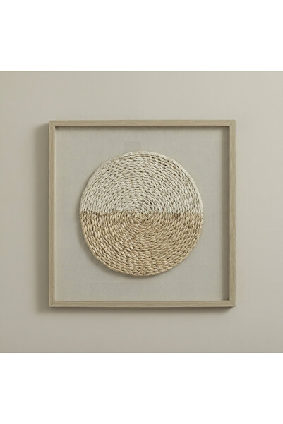 Home Box Monochrome Olivia Luxe Raffia Grass Shadow Box with PS Frame
