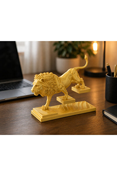 CLOUD 3D DESIGN Gold Aslan Dekoratif Obje