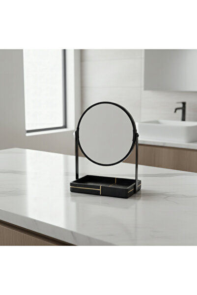 Home Box Luxe Resin Table Mirror - 28x12x25.5 cm