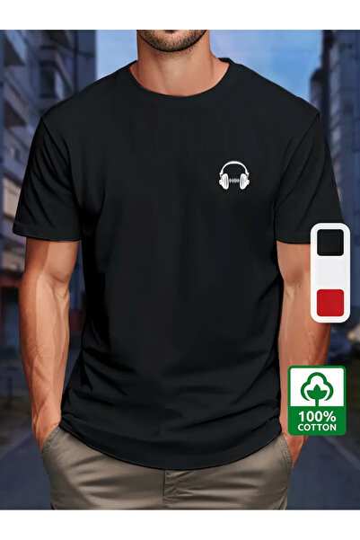 ARMHEM تي شيرت كبير الحجم مطبوع عليه موسيقى