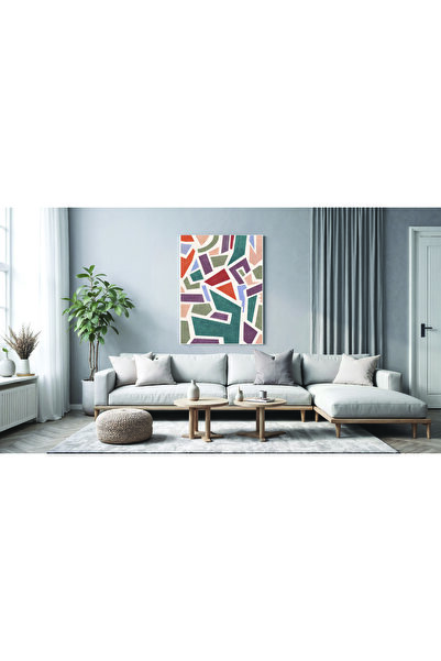 Ghaith Store Modern Luxury Geometric Colorful Canvas Abstract Wall Art Painti...