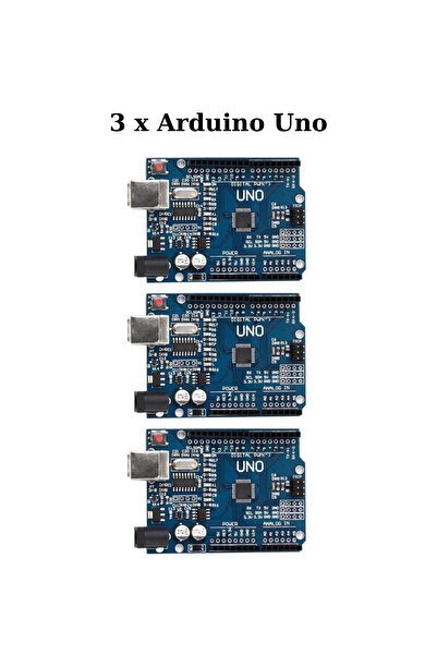 ATOLYE ELEKTRONİK 3 Adet Arduino Uno R3 Klon USB Kablo Hediyeli - CH340 Chipset