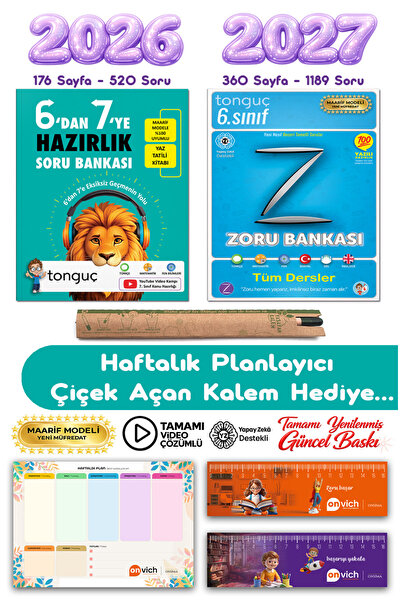 Tonguç Yayınları 7. Sınıf 6 dan 7 ye Hazırlık Soru Bankası - 6. Sınıf Zoru Ba...