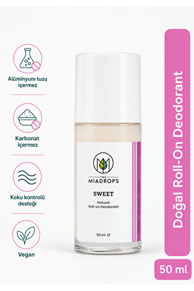 The Miadrops Sweet Doğal Roll on Deodorant 50 ml | Alüminyumsuz Vegan Unisex ...