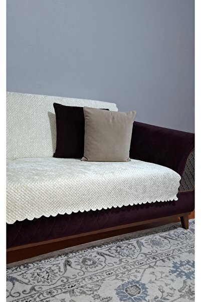 DAHABELLA LUXE HOME غطاء مقعد فاخر من قماش الوافل المخملي المانع للانزلاق مقا...