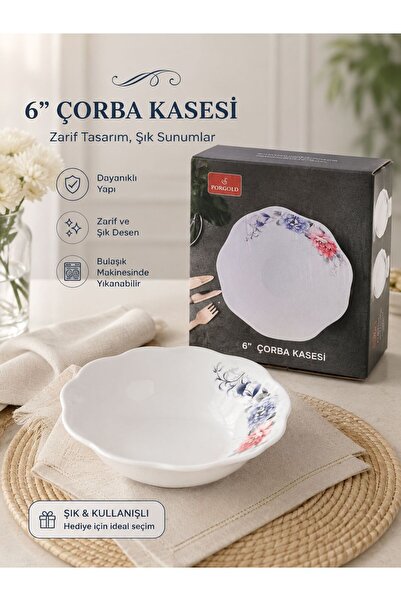 Porgold 6lı Şık Çorba Kasesi