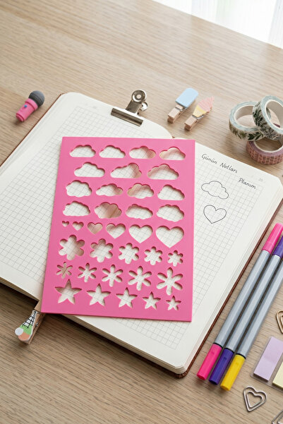 Karmelom Studio Riglă șablon pentru desen în formă de Bullet Journal - Instru...