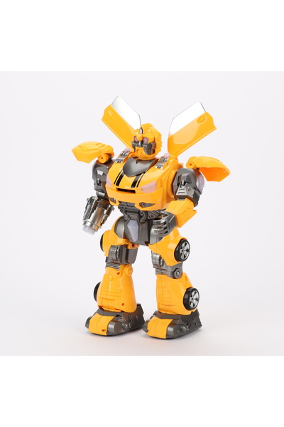 TOYCRAFT Tower Thunder Uzaktan Kumandalı 40 Cm Robot Sarı – Disk Atabilen Işı...