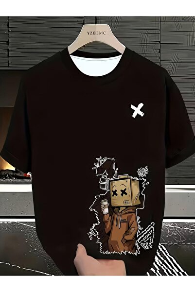 bolivia's A Men'S Outdoor Trendy Fashion Doll Graffiti Casual Short-Sleeved T...