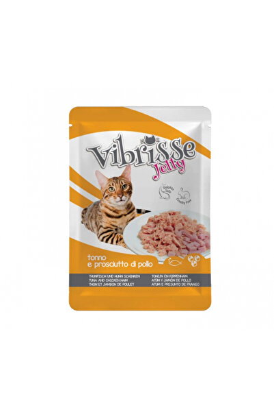 Croci Vibrisse Wet Cat Food, Tuna and Chicken Ham in Aspic, 18 x 70g