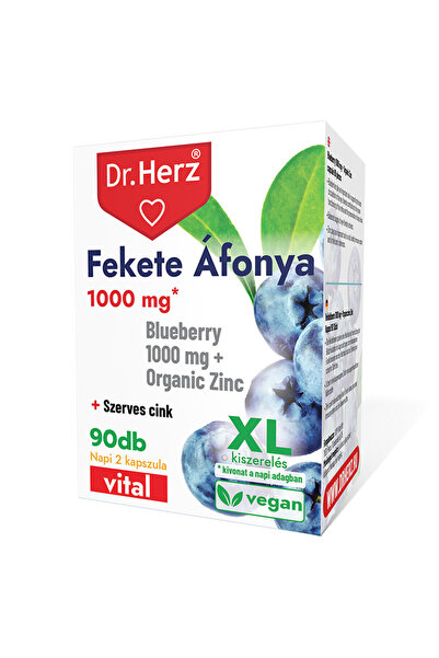 Dr Herz Blueberry capsules 1000 mg and organic zinc 90 pcs