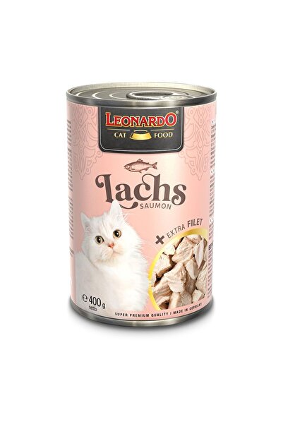 LEONARDO Salmon & Extra Fillet Κονσέρβα Γάτας με Σολομό 400gr