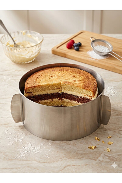 BİMOTE Paslanmaz Çelik Kek Pasta, Cheesecake Kalıbı Ayarlana Bilir 16.cm den ...